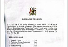 President Museveni Pardons 19 NUP Supporters Jailed by Army Court