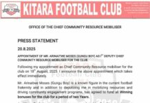 Moses Arinaitwe Named Kitara FC Deputy Chief Community Mobilizer