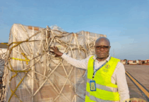 First Batch of Parliamentary Ballot Papers Jets at Entebbe Airport