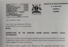 Local Government Leadership Interdicts 12 Buliisa Officials Over Corruption Allegations.